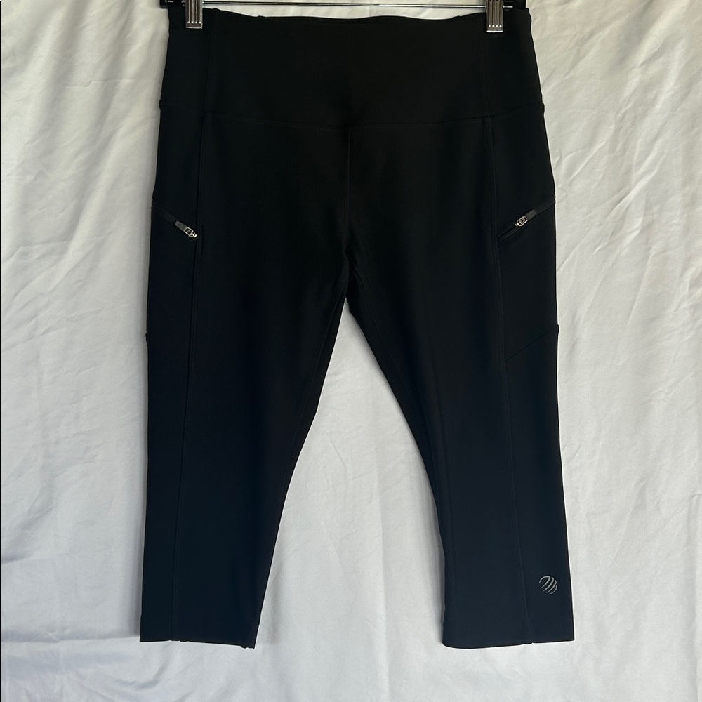 MPG Jet Black Leggings with Zippered Pockets
